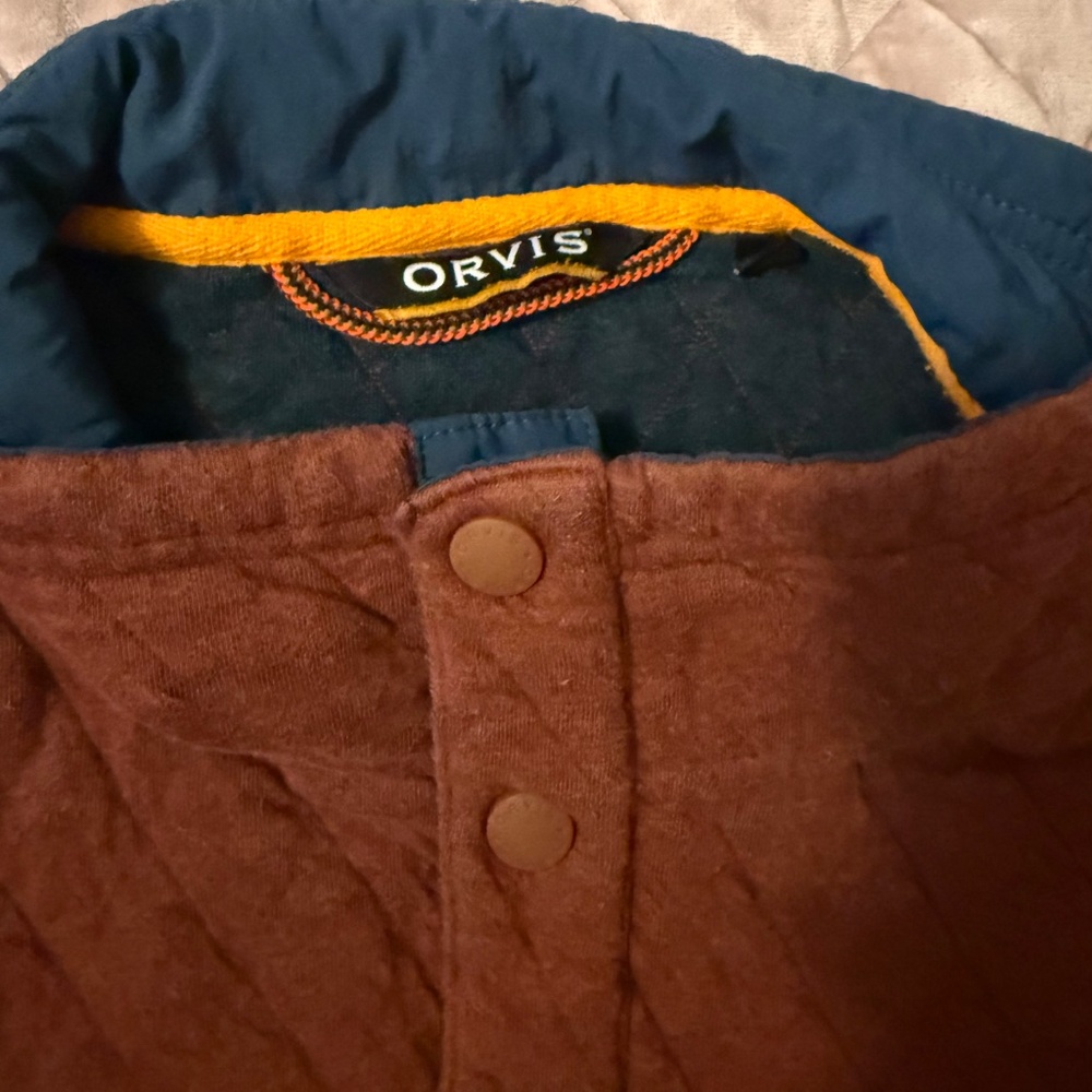 Orvis burnt orange men’s pullover - Picture 3 of 3
